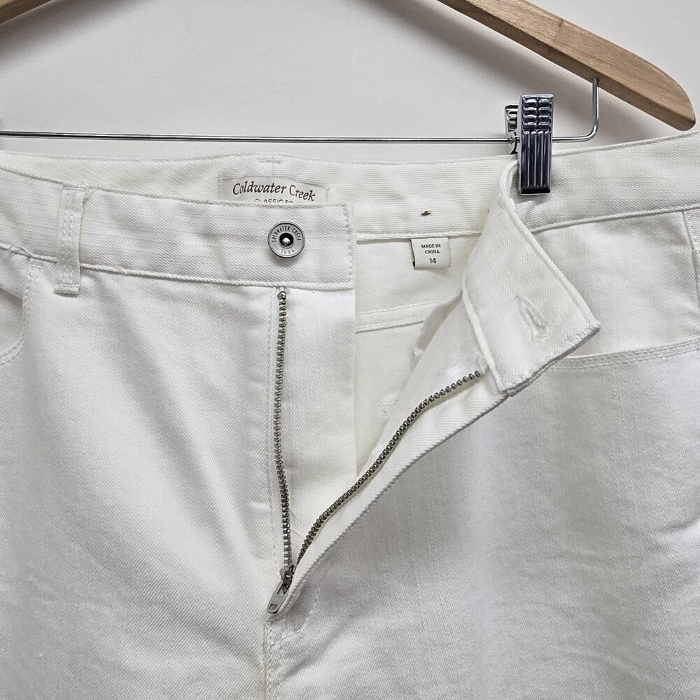 Coldwater Creek Classic Fit Embroidered Jeans Sz 14 Straight Fit Stretch Comfort - Picture 4 of 10